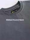 Dark Grey Z Embroidered Patch Oversized T-Shirt
