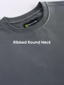 Dark Grey Z Embroidered Patch Oversized T-Shirt