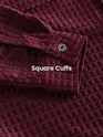 Dark Maroon Bubble Textured Shacket