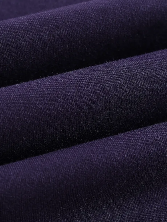 Dark Violet Blooming Puff Printed Oversized T-Shirt