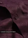 Dark Violet Cutwork Jacquard Cuban Shirt