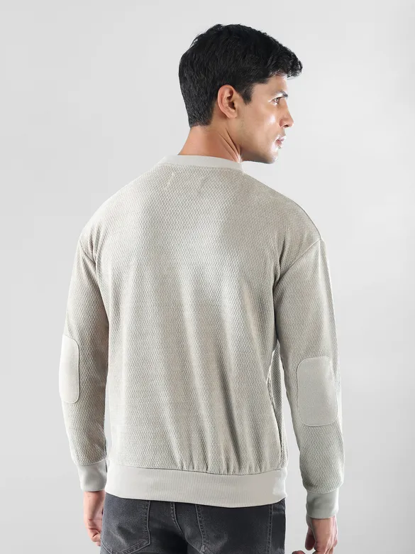 Desert Beige Elbow Patch Sweatshirt