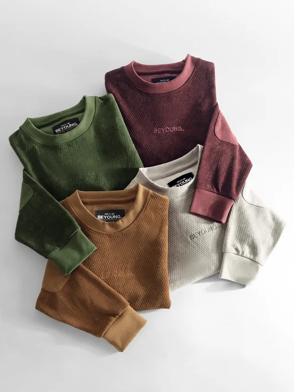 Desert Beige Elbow Patch Sweatshirt