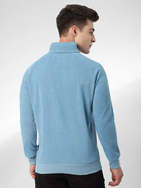 Dove Blue Zipper Sweatshirt