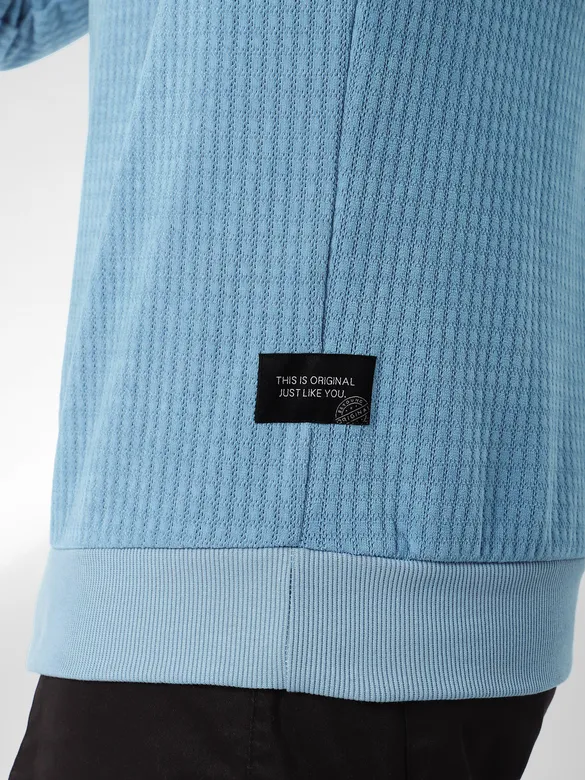 Dove Blue Zipper Sweatshirt