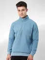 Dove Blue Zipper Sweatshirt