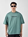 Dream Blue YOLO Back Patch Print Oversized T-Shirt