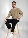 Dusty Beige Cut and Sew Sweatshirt