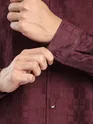 French Wine Jacquard Cuban Shirt