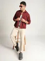 French Wine Solid Multipocket Shacket