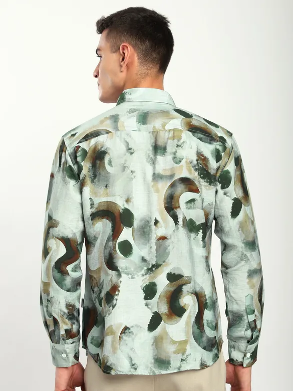 Green Ethereal Printed Shirt