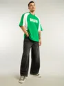 Green Raglan Sleeves Oversized T-Shirt