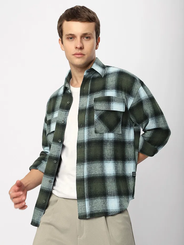 Latest flannel shirts for men online at Beyoung, 