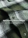 Green Recycled Plaid Flannel Shirt