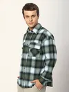 Green Recycled Plaid Flannel Shirt