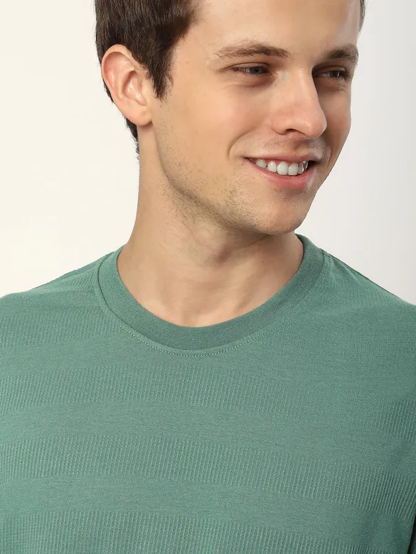 Green Sheen Dual Sleeve Oversized T-Shirt
