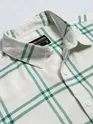Green Window Checks Shirt For Men