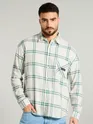 Green Window Checks Shirt For Men
