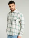 Green Window Checks Shirt For Men