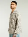 Grey and Beige Abstract Print Shacket