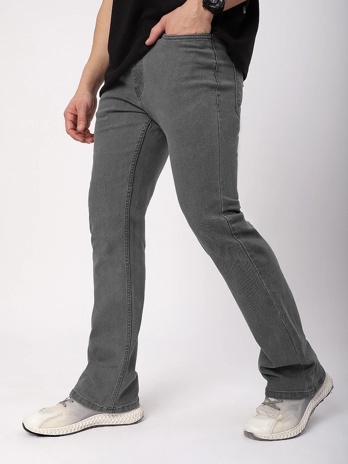 Grey Bootcut Jeans