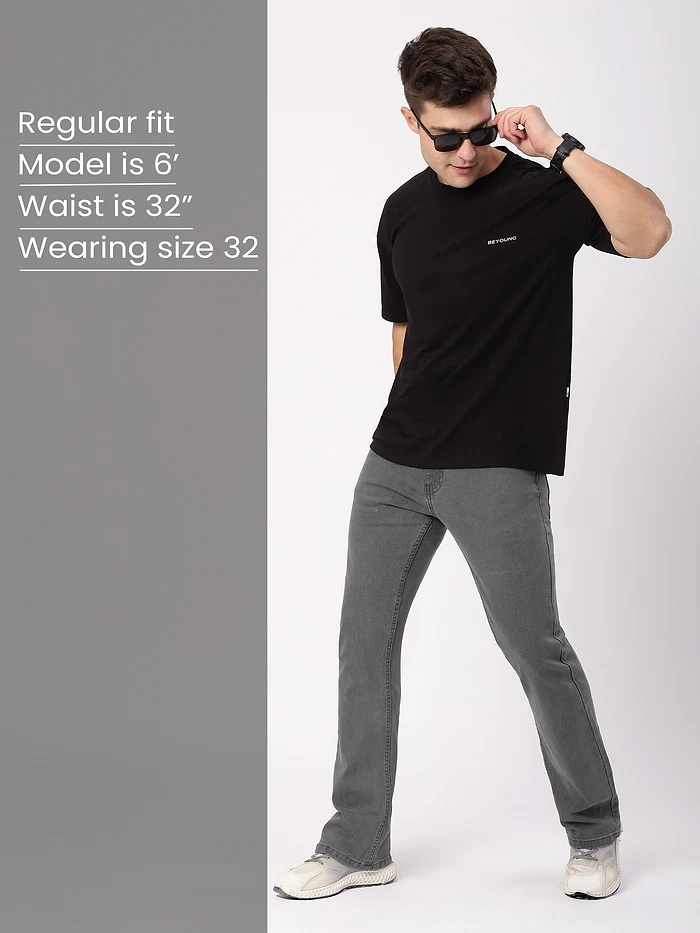 Grey Bootcut Jeans