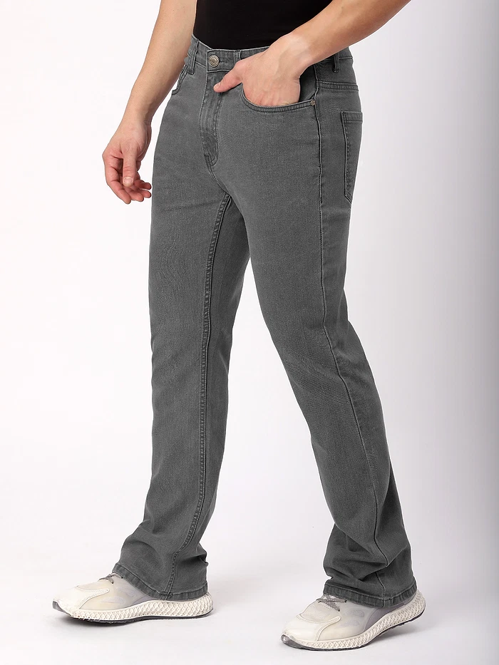 Grey Bootcut Jeans