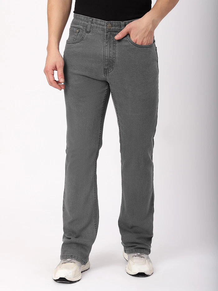 Grey Bootcut Jeans