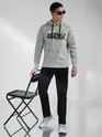Grey Comic Printed Hoodie
