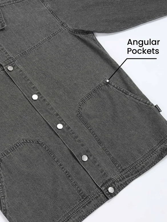 Grey Denim Jacket Shacket
