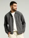Grey denim shacket for men, 