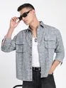 Grey Dye Effect Overshirt