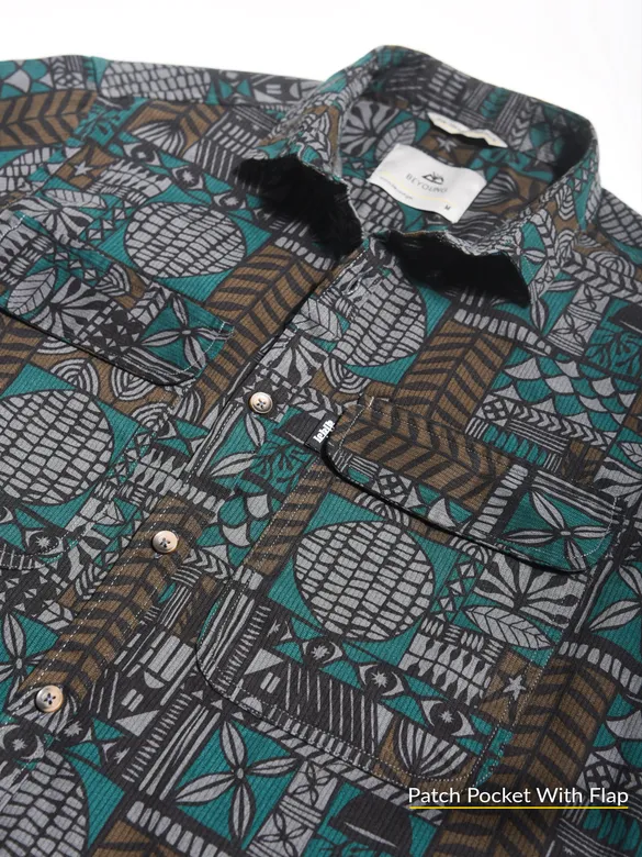 Grey Printed Shirt for Men