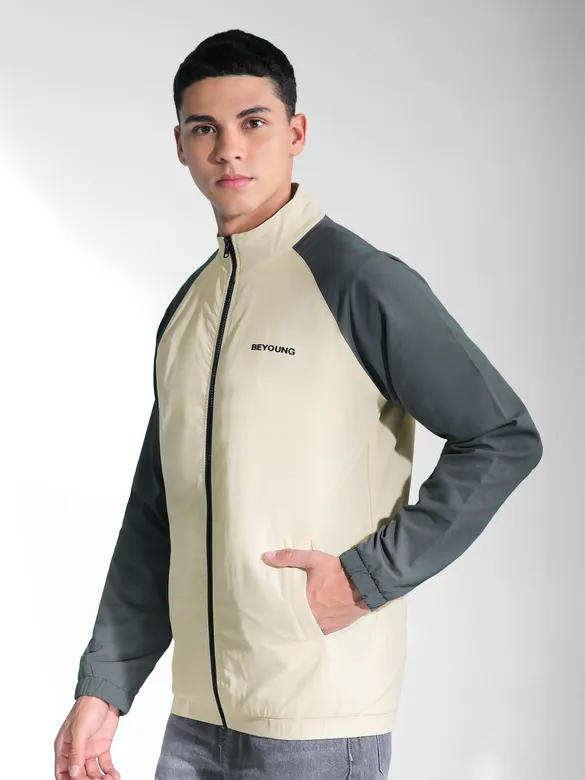Grey Raglan Sleeve Jacket