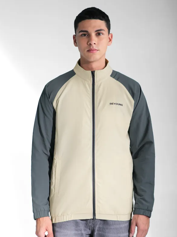 Grey Raglan Sleeve Jacket
