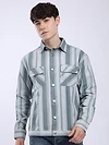 Grey Striped Shacket