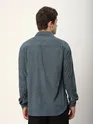 Grey Tribal Textured Corduroy Shirt