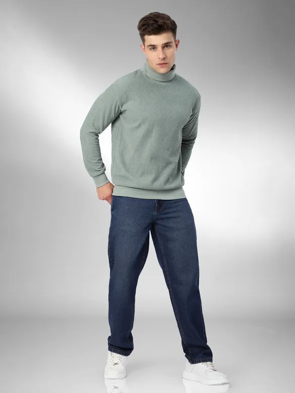 Grey Turtle Neck Sweatshirt