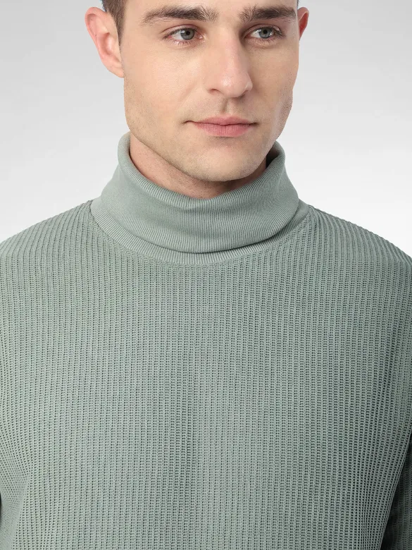 Grey Turtle Neck Sweatshirt