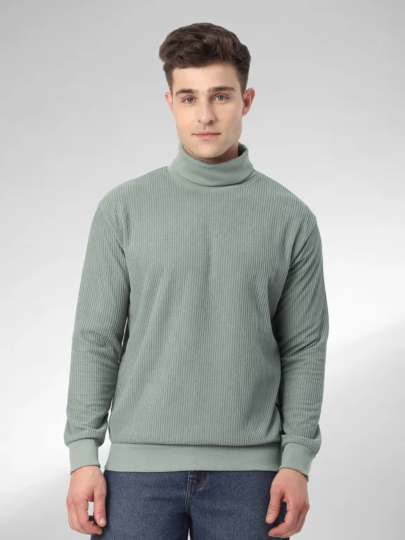 Grey Turtle Neck Sweatshirt