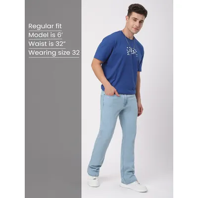 Ice Blue Bootcut Jeans