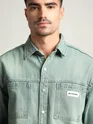 Ice Blue Vintage Wash Denim Shirt