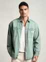 Ice Blue Vintage Wash Denim Shirt