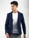 men in navy blue blazer jackets online , white t-shirt, and grey trousers