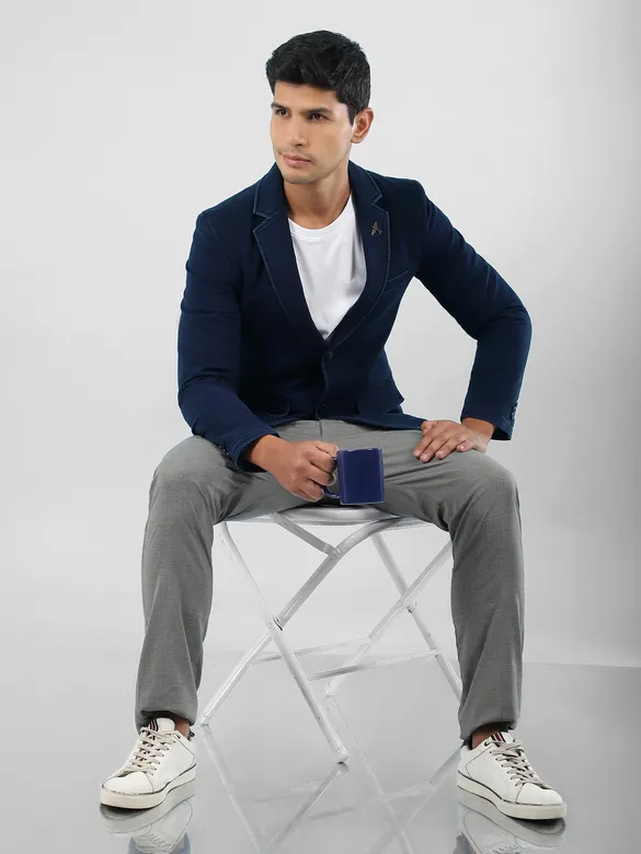 Indigo Single Breasted Blazer