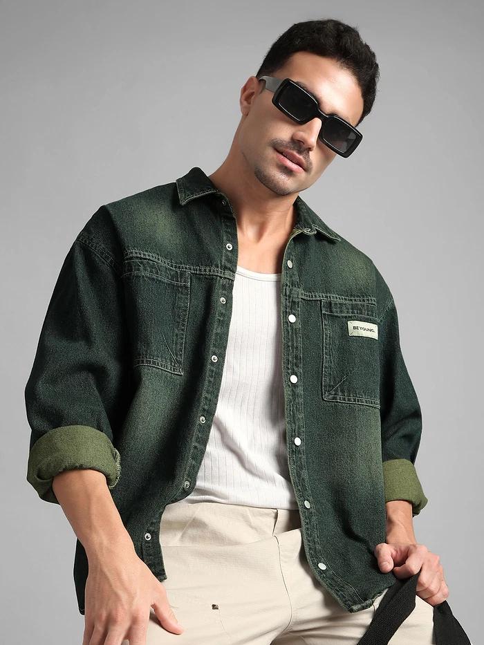 Indigo Vintage Wash Denim Shirt
