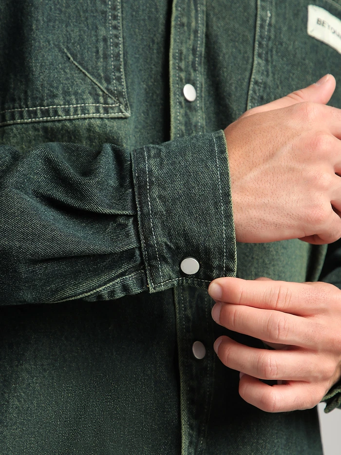 Indigo Vintage Wash Denim Shirt