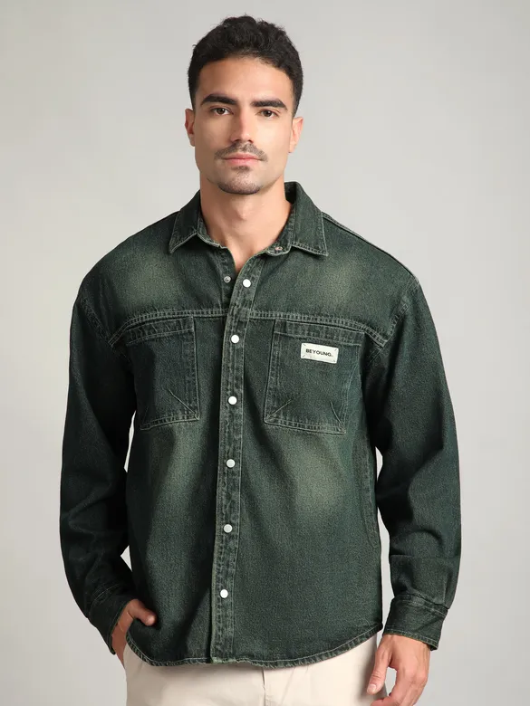 Indigo Vintage Wash Denim Shirt
