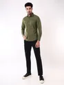 Jade Green Solid Urban Shirt for Men