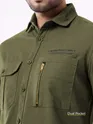 Jade Green Solid Urban Shirt for Men
